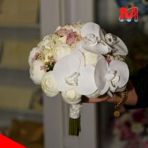 دسته گل مصنوعی عروس ارکیده و پیونی