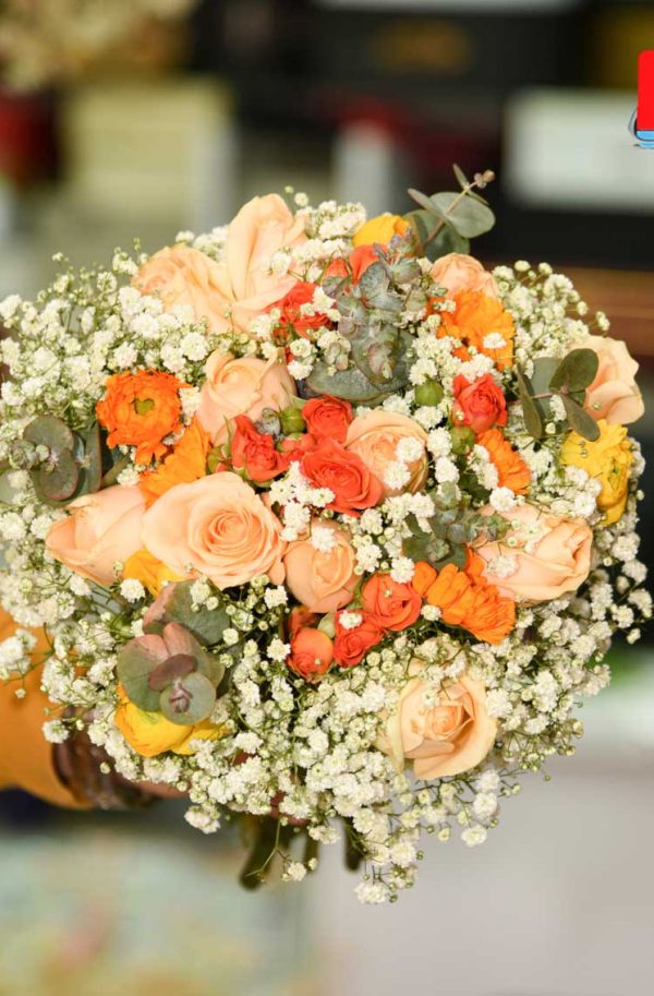 دسته گل طبیعی عروس ترکیبی