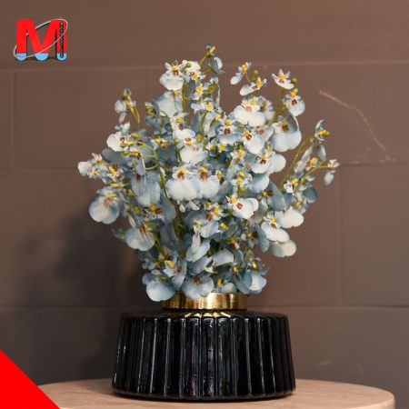 گل و گلدان مصنوعی رومیزی آبی رنگ