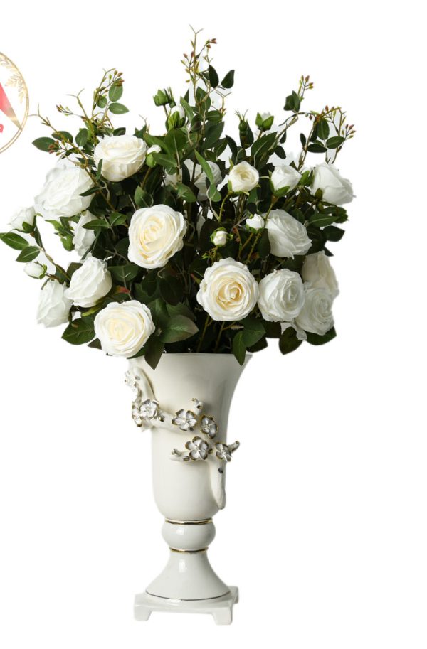 رز سفید مصنوعی؛ ترکیب زیبایی و ظرافت برای دکوراسیون شما