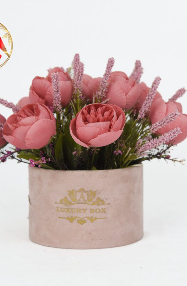 باکس گل مصنوعی پیونی صورتی – کیفیت عالی و اقتصادی